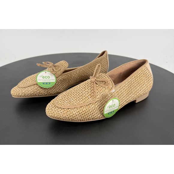 NWT Paul Green Robbie Raffia Loafers Natural Beige Slip On Flats Size 7 $379 - Picture 8 of 10
